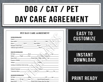 Pet Contract Template Etsy Pet Contract Template Etsy