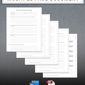 Employee Self Review Template Employee Self Evaluation Form Instant Employee Self Review Template Employee Self Evaluation Form Instant