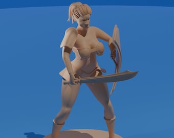 African Warrior Woman / Fierce Fighter Girl