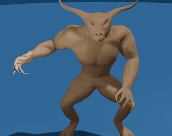 Minotaur Figure / Fantasy Creature Figurine