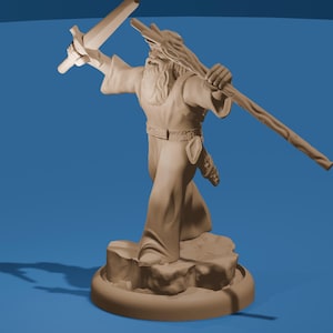Fantasy Wizard Figure / Dungeons and Dragons Mage Model