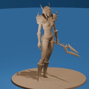 Blood Elf Warrior Figure / Elven Paladin Figurine