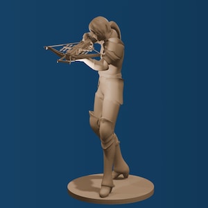 Female Knight with a Crossbow Figure STL File