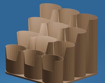 12 Slot Stepped Paint Tube Holder for  8.45 OZ / 250 ml Tubes
