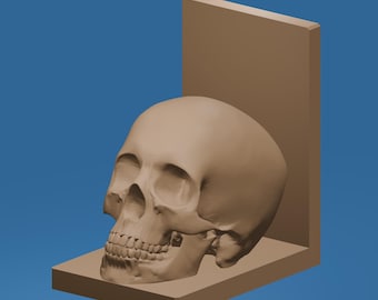 Serre-livres Golden Skull - Étagère décorative gothique