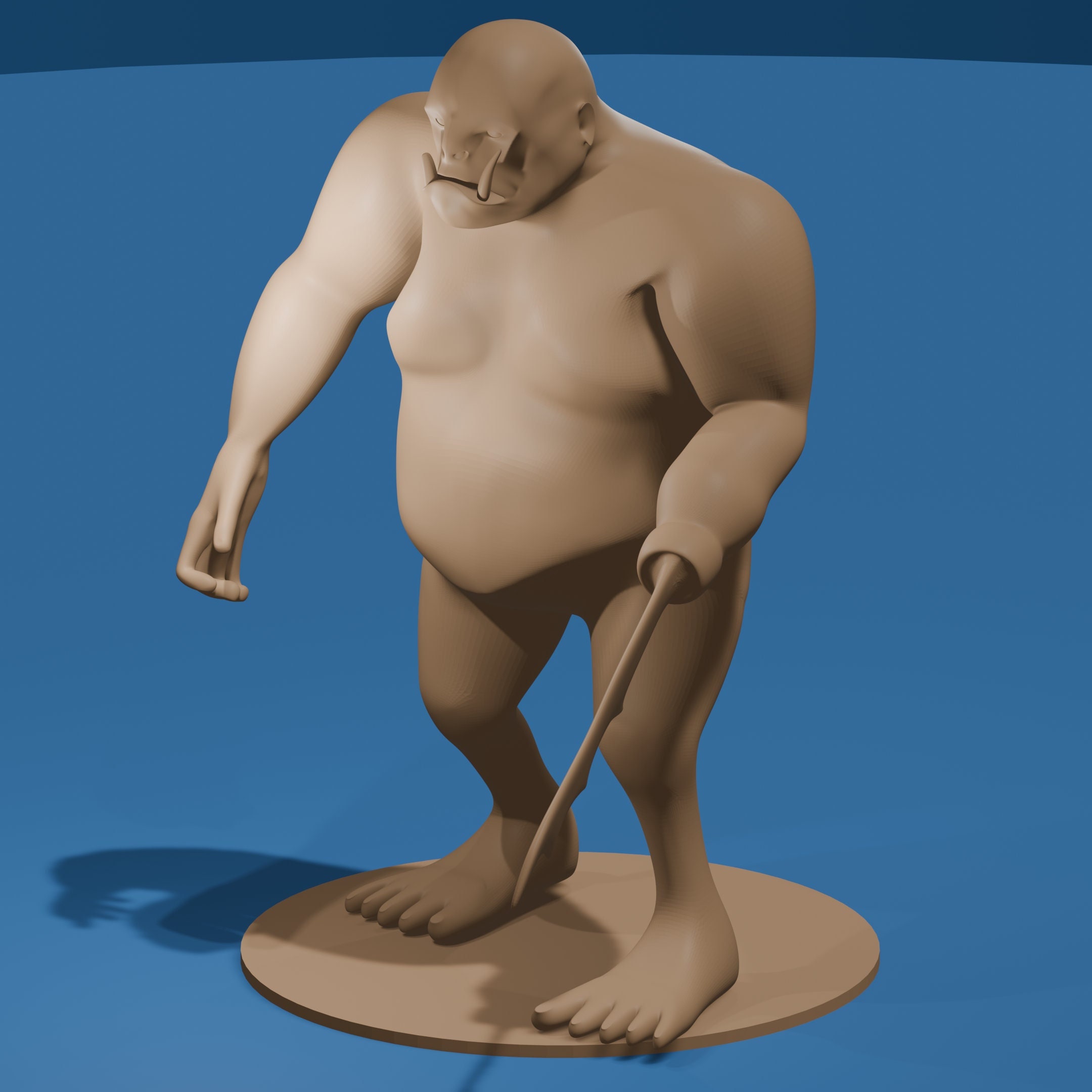Orc Warrior with Sword Arm – STL File for 3D Printing | Fantasy Miniature Figure