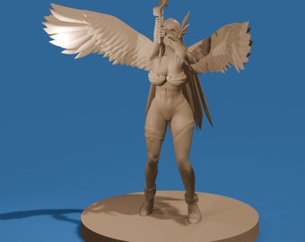 Ángel vengador con espada / Figura de guerrero celestial