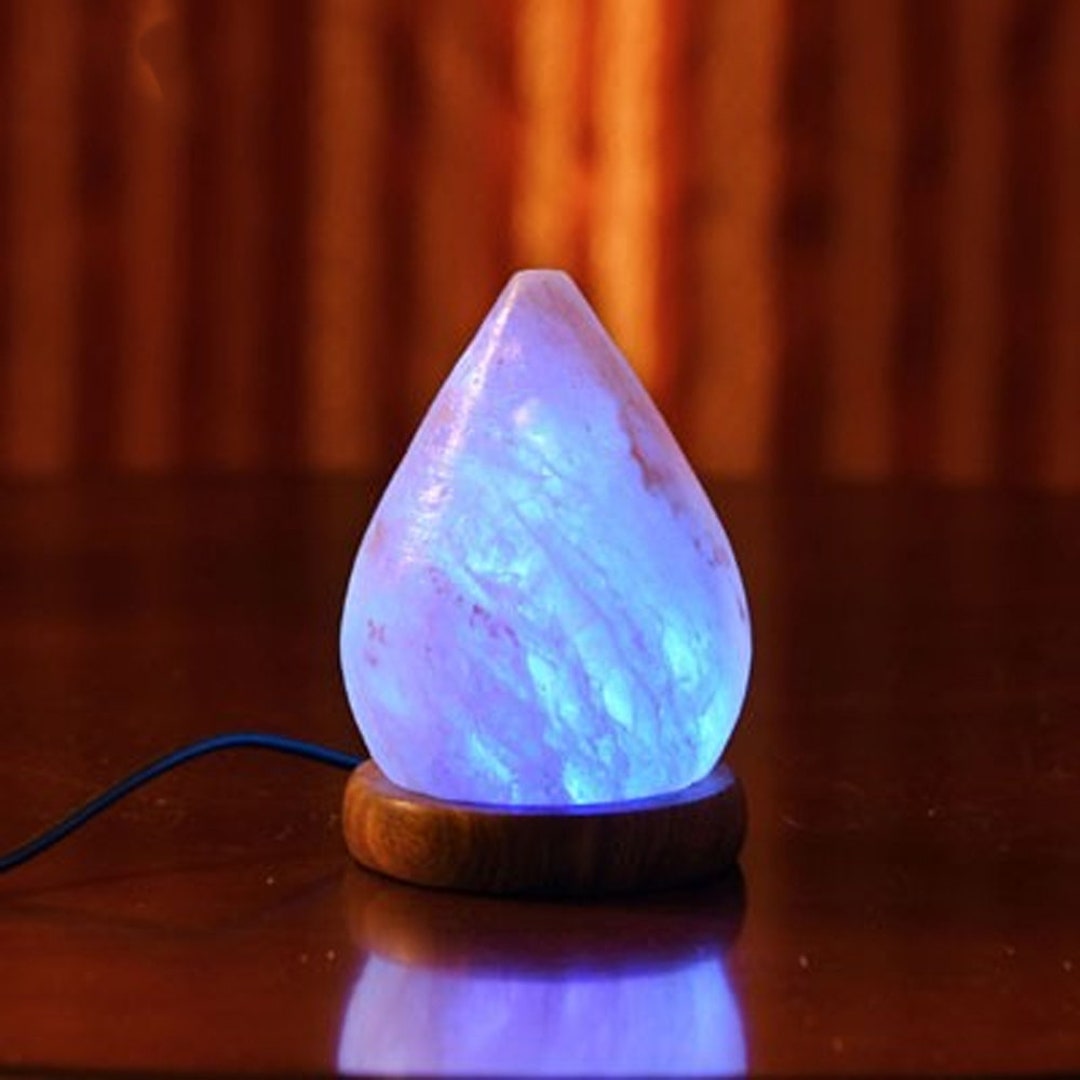 Tear Drop Pink Himalayan Salt Lamp 7 Colors Changing Crystal Etsy UK