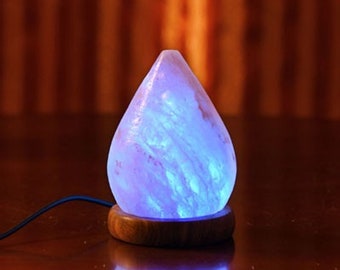 Tear Drop Pink Himalayan Salt Lamp 7 Colors Changing, Crystal Rock USB Salt Lamp