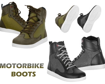 Motorbike Motorcycle Rider Tribe Shoes Leather CE Armor Boots Mens Waterproof Shoes Sneaker Fashion For Men