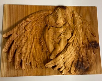 Cedro macizo tallado Madre Ángel