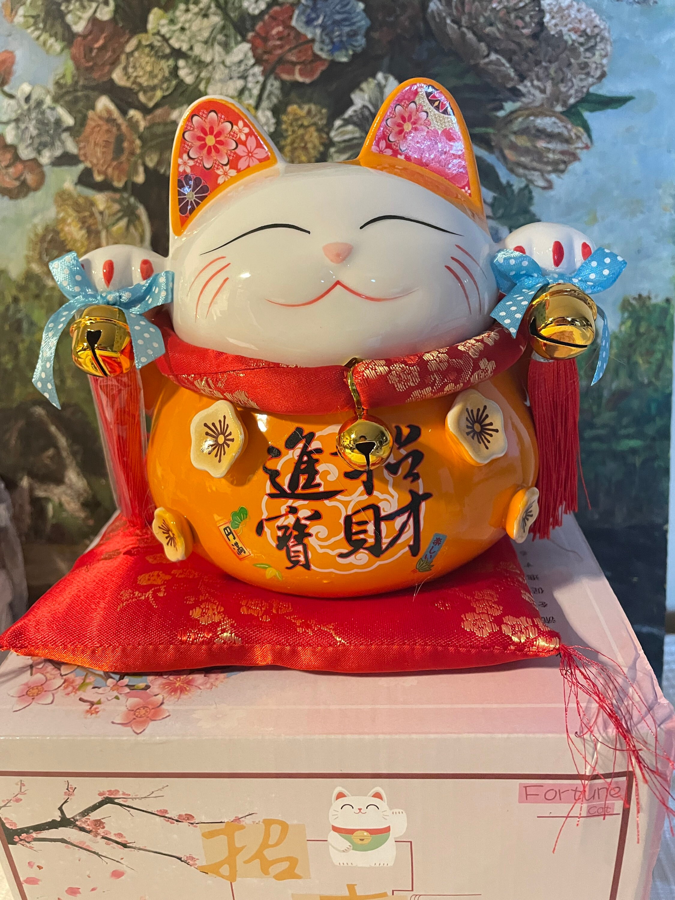 Céramique Maneki Neko Tirelire Japonais 6.5 Inch/Cadeau Japonais