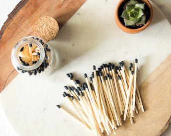 Bulk 3" Black Tip Matches, Candle Matches, Match Bundles, Long Matches, Safety Matches, Decorative Matches, Event Décor,