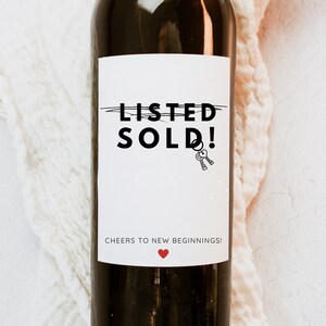 Housewarming Gift, New Place, Housewarming Wine Label, New Homeowner Gift, Realtor Gift to Clients, Realtor Closing, New House Gift