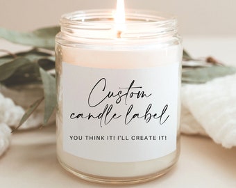 Custom Candle Labels, Personalized Candle Label, Create your own label, Custom label, Personalized Gift, Custom Gift, Personalized Label