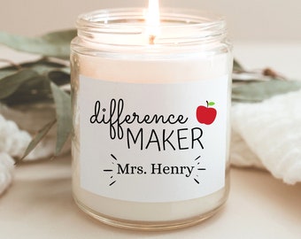 Custom Teacher Candle Labels, Personalized Teacher Candle Label, Create your own label, Custom label, Personalized Teacher Gift