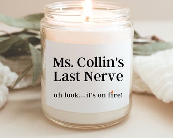 Custom Teacher Candle Labels, Personalized Teacher Candle Label, Create your own label, Custom label, Personalized Teacher Gift