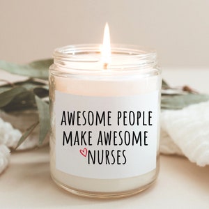 Krankenschwester Label, Awesome Nurse, Nurse Candle Label, Nurse Appreciation, Nurse Sticker, Geschenk für Krankenschwester, Stillabschluss Geschenk