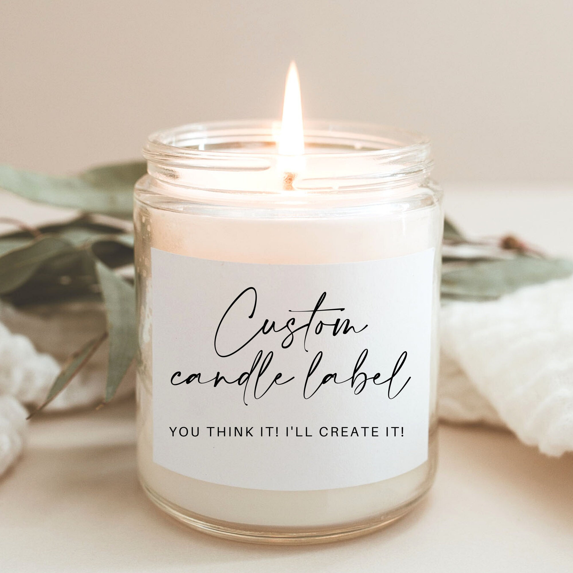 Custom Candle Labels Personalized Candle Label Create Your Own