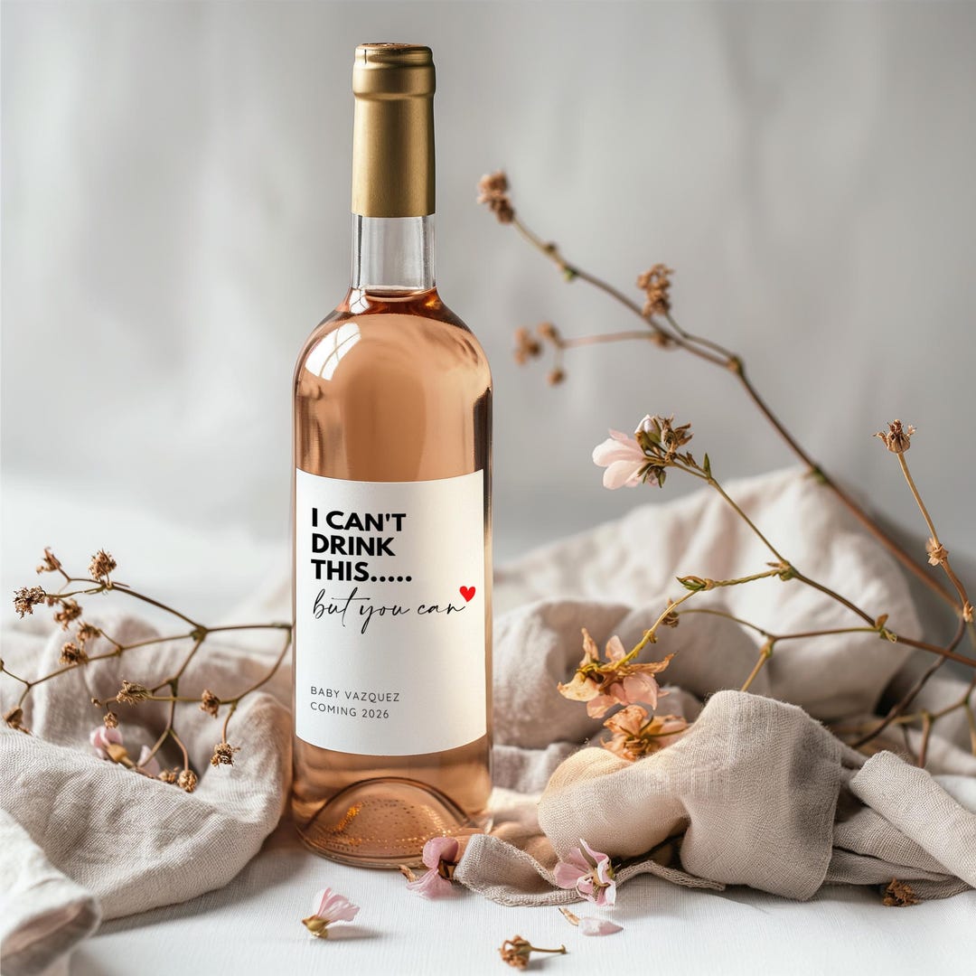 Etichetta Bottiglia Vino Per Annuncio Gravidanza - Stile Castello, Regalo Per Nonni E Parenti - Foto 5