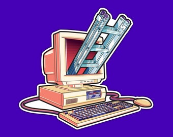 Pegatina de vinilo de la madriguera del conejo