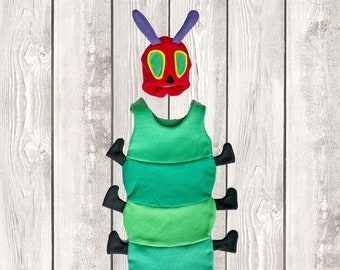 Child green Caterpillar costume, baby caterpillar costume, toddler costume