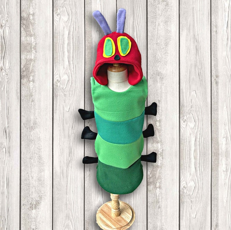 hungry caterpillar costume on a child