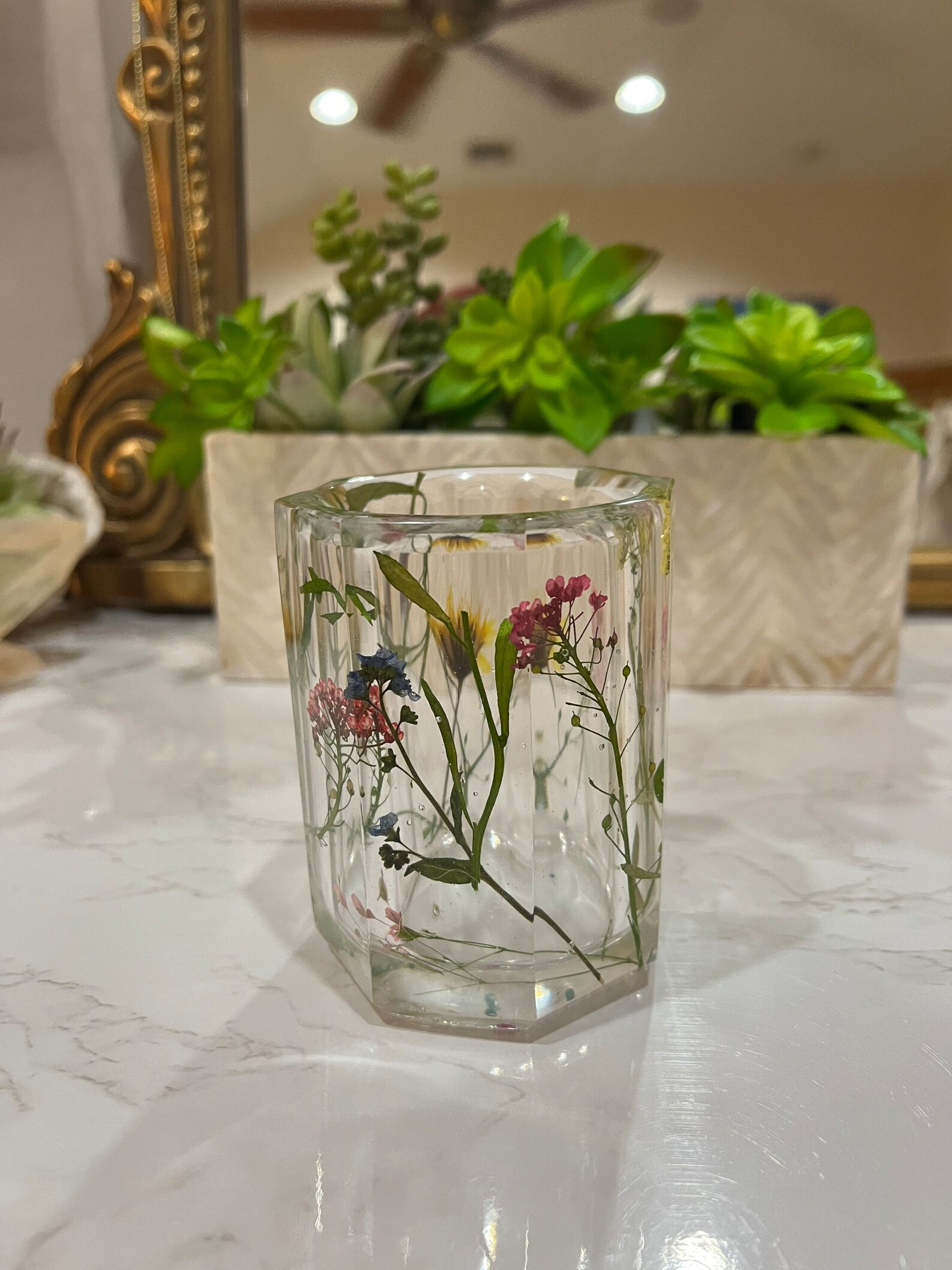 Dried Flower Resin Tray at Kim Deltoro blog