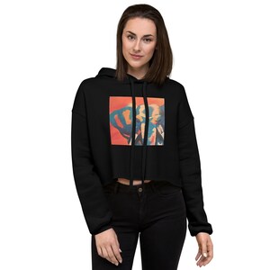 Ellie The Blue Elephant Crop Hoodie
