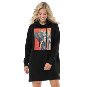 Ellie The Blue Elephant Hoodie Dress