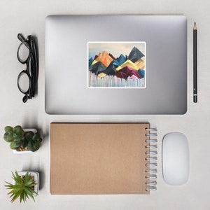 Rainbow Mountain Bubble-Free Stickers
