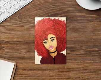 Femininity In Red Standard Postcard