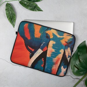 Ellie The Blue Elephant Laptop Sleeve