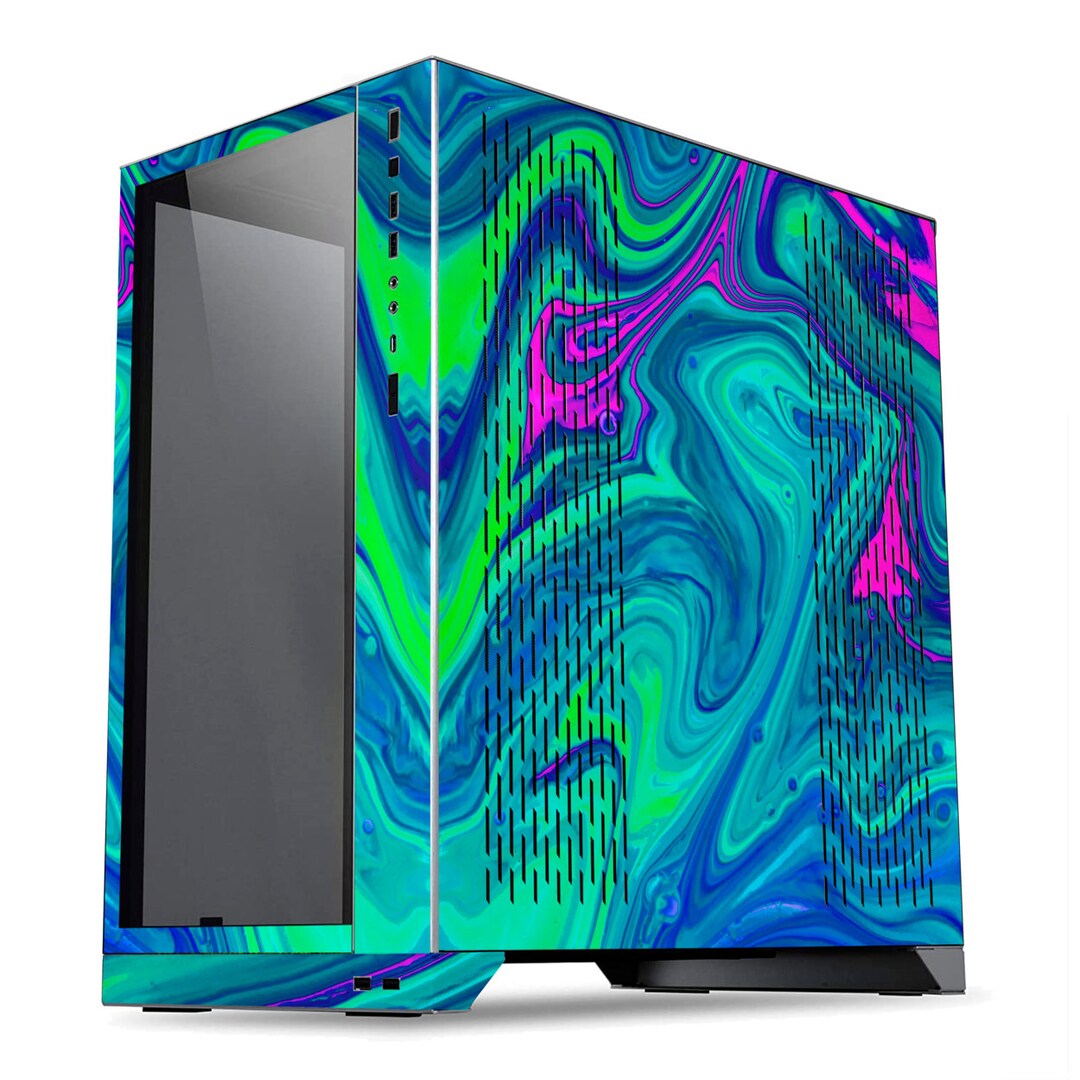 Neon Marble Lian Li O11D XL PC Case Skin Custom Computer Etsy