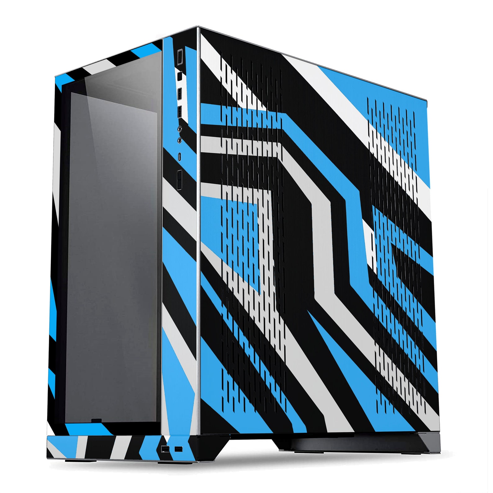 Blue Pattern Lian Li O11D XL PC Case Skin Custom Computer Case Skin ...