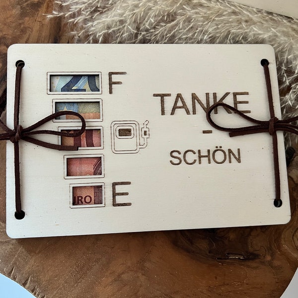 Tankgutschein, Geldgeschenk zum Tanken, Geschenkidee zum Geld Verschenken fürs Tanken