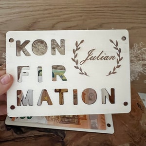 Geldgeschenk zur Konfirmation personalisiert mit Namen Bild 7