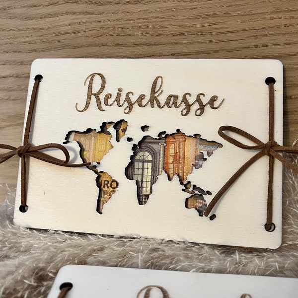 Geldgeschenk, Weltkarte, Geschenkidee für Reise, Geburtstagsgeschenk, Geldgeschenk Hochzeit, Geldverpackung, Geschenkidee Reisekasse