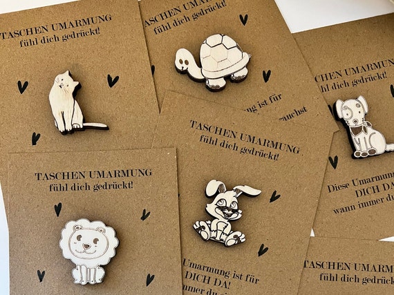Handgehäkeltes Taschenherz Mit Karte – Süße Umarmung Zum Mitnehmen, Perfektes Klein-Geschenk
