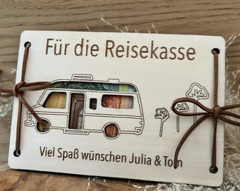 Geldgeschenk Karte Camper | Geschenkidee für Reisen | Geburtstage | Geldgeschenk zur Hochzeit | Geldverpackung | Geschenkidee Reisekasse