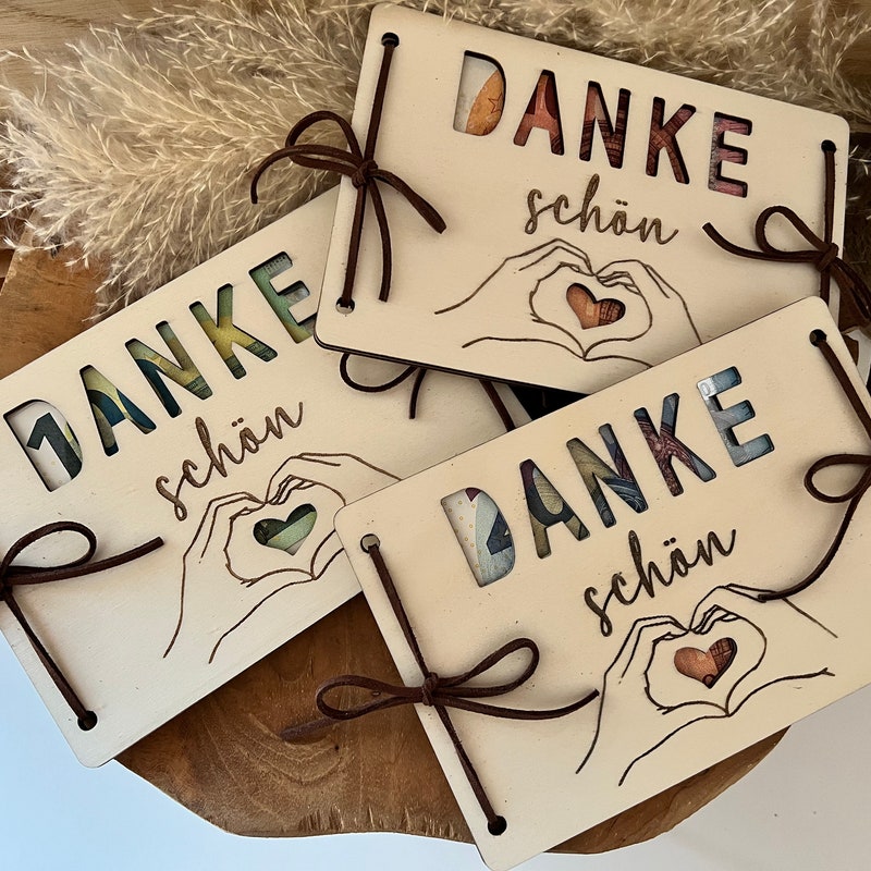 Geldgeschenk Danke Holz Etsy De