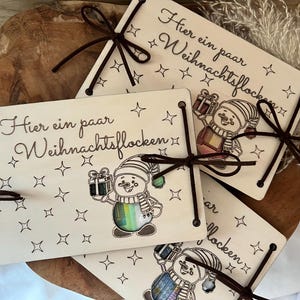 Weihnachtsgeschenke, Weihnachtsflocken Geldgeschenk zu Weihnachten Geschenkidee für Mann, Frau, Kinder, Freunde Bekannte, Kollegen & Familie