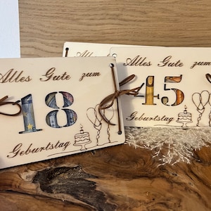 Geburtstagsgeschenk, Geldgeschenk, Geburtstagskarte, runder Geburtstag, alle Geburtstage