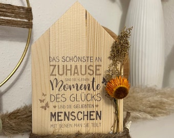 Holzhaus beschriftet| Dekohaus| Familienhäuser| Wohndeko| Muttertagsgeschenk| Geschenkidee|Haüser deko| Haus mit Namen| Häuser individuell