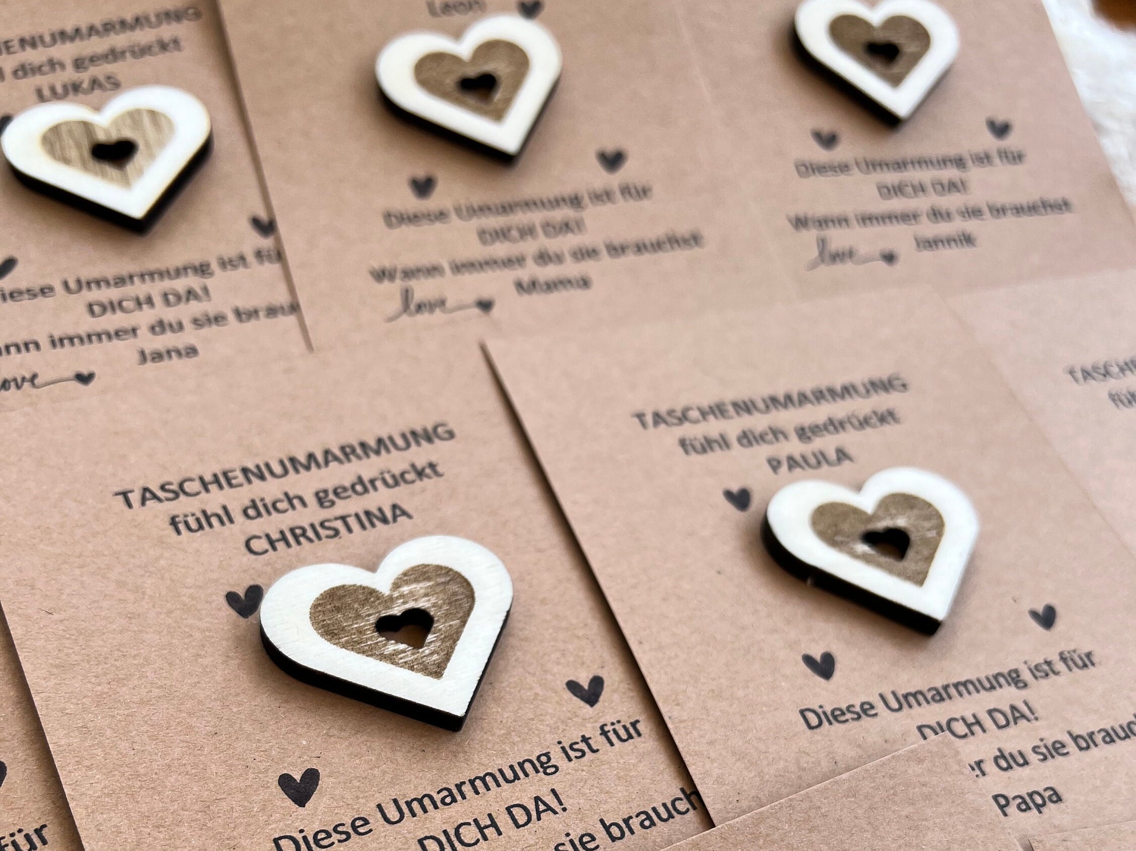 Sonnenblume Pocket Hug - Handgehäkeltes Mutmacher Geschenk Für Freundin