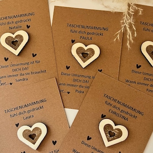 Pocket Hug personalisiert| Glücksbringer| Trostspender| Mutmacher| kleine persönliche Taschen Umarmung| Geschenkidee