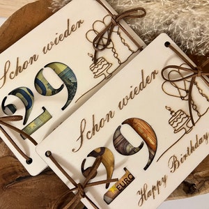 Geldgeschenk zum 30. Geburtstag | Geldverpackung| Geldgeschenkidee zum Geburtstag