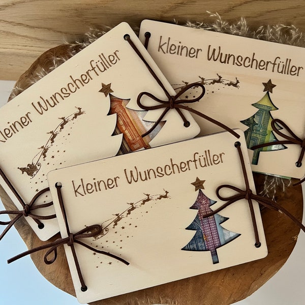 Weihnachtsgeschenk Wunscherfüller Geldgeschenk zu Weihnachten Geschenkidee für Mann, Frau, Kinder, Freunde Bekannte, Kollegen und Familie