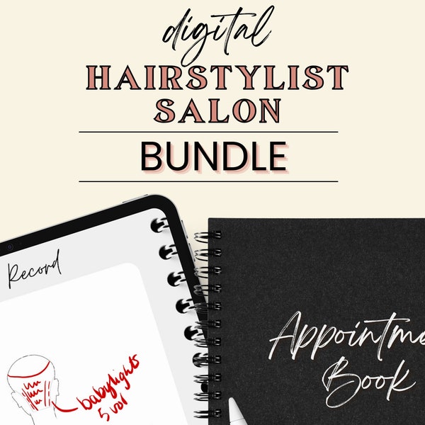 Cosmetology Client Record Card Digital Appointment Book Client Formula Book Salon Digital Planner Client Record Book Planner for Hairdresser