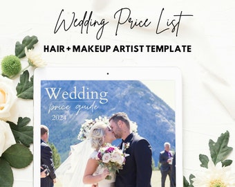 Bridal Hair Stylist Price List Template Wedding Makeup Artist Contract Wedding Hairstylist Price Guide Template Wedding MUA Client Intake